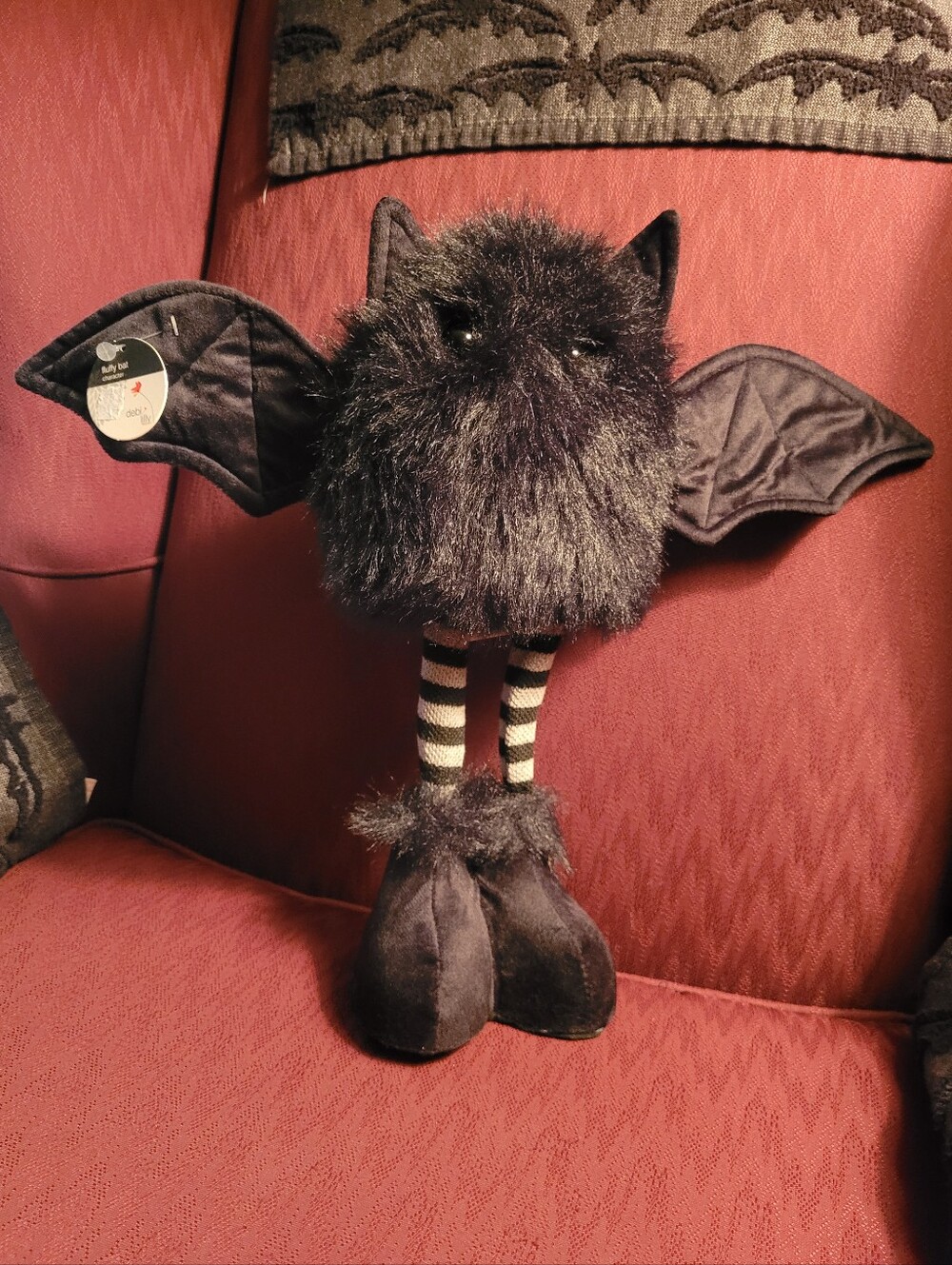 LEAVING 8-18 NWT bat decoration fry guy striped long legs